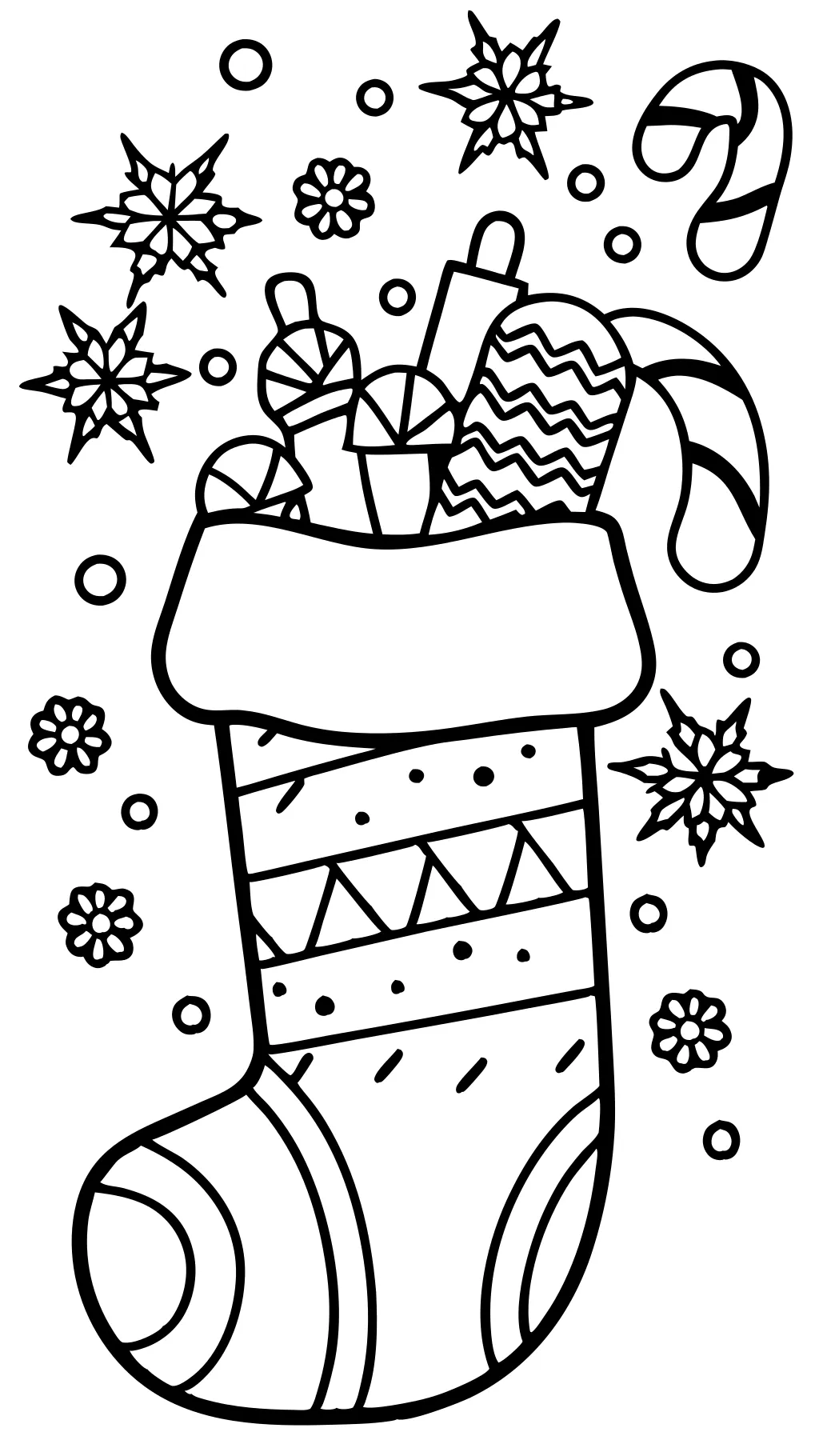 stocking coloring page